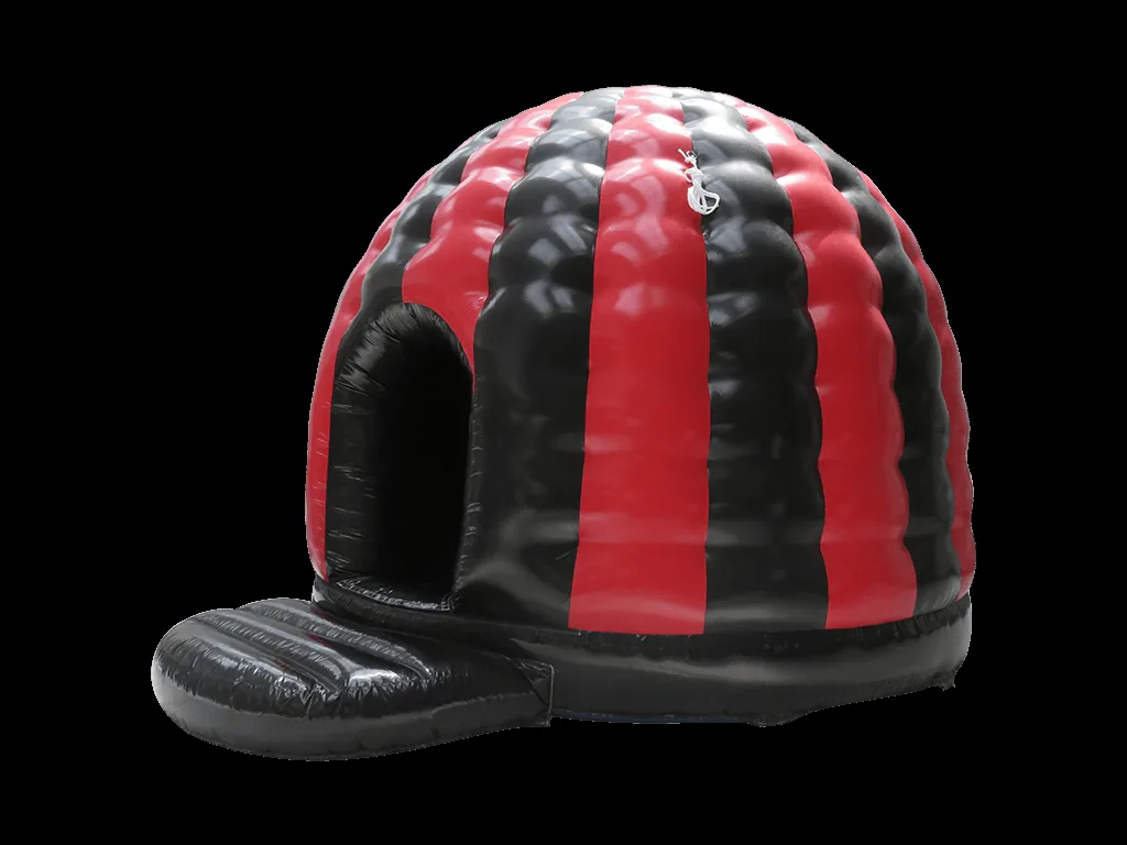 Dmuchana kopuła Disco 5,95 × 4,85 m, czerwono-czarna, wersja Disco Ready — zdjęcie 2 z 6