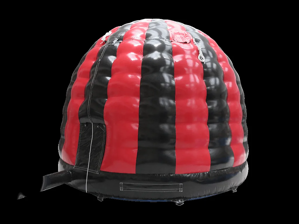 Dmuchana kopuła Disco 5,95 × 4,85 m, czerwono-czarna, wersja Disco Ready — zdjęcie 5 z 6