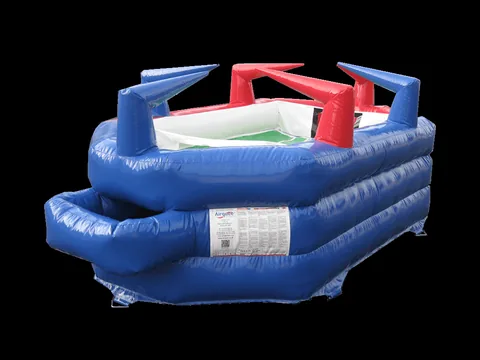Dmuchana gra piłkarska Air Football 3,95 × 1,9 m, niebiesko-czerwona