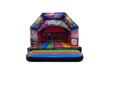 Dmuchaniec rama A Disco z daszkiem 4,15 × 3,8 m, wielokolorowy, wersja Disco Ready