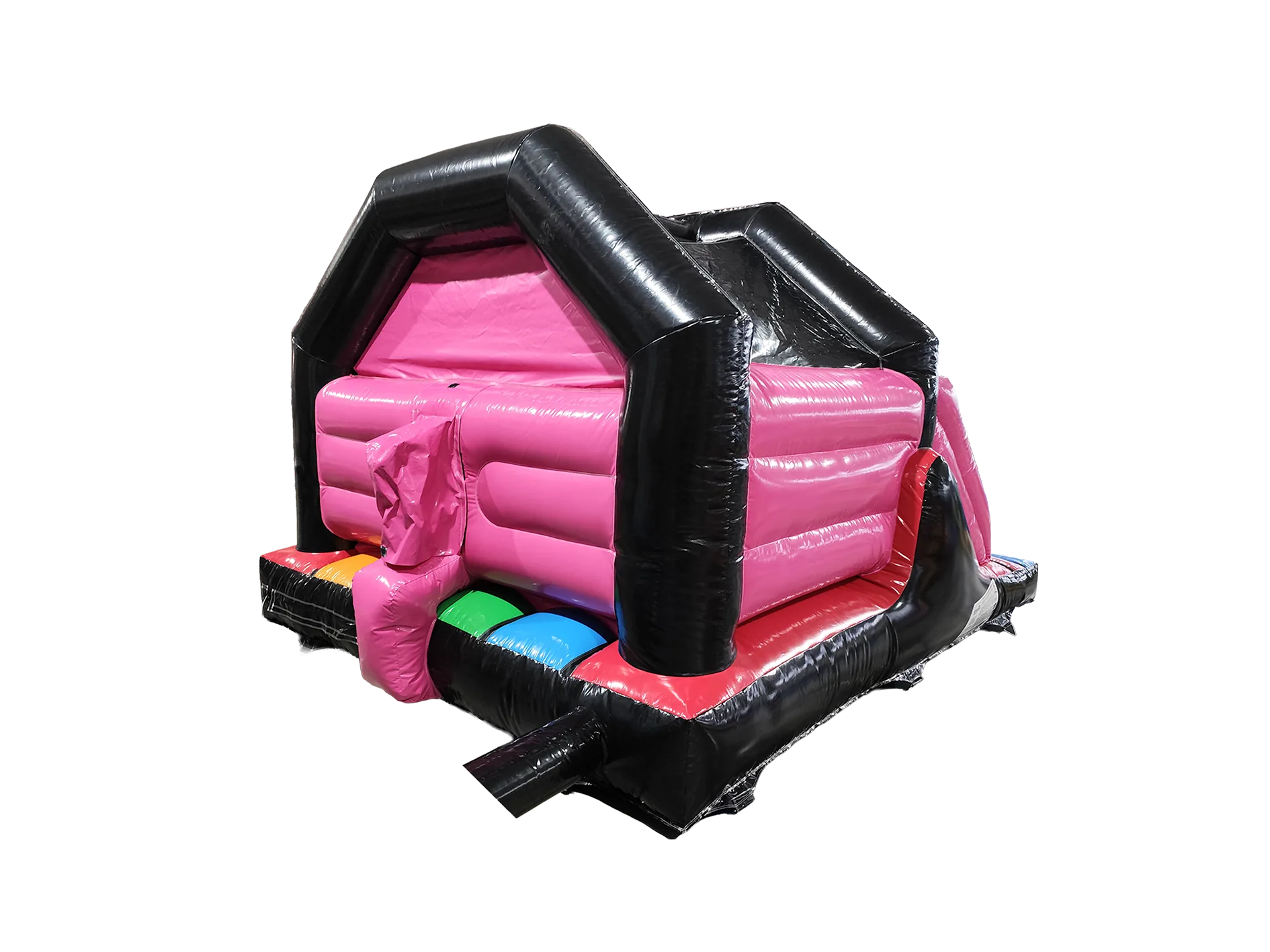 Dmuchaniec kombi Disco ze zjeżdżalnią z przodu 4,6 × 3,7 m, wielokolorowy, wersja Disco Ready — zdjęcie 4 z 6
