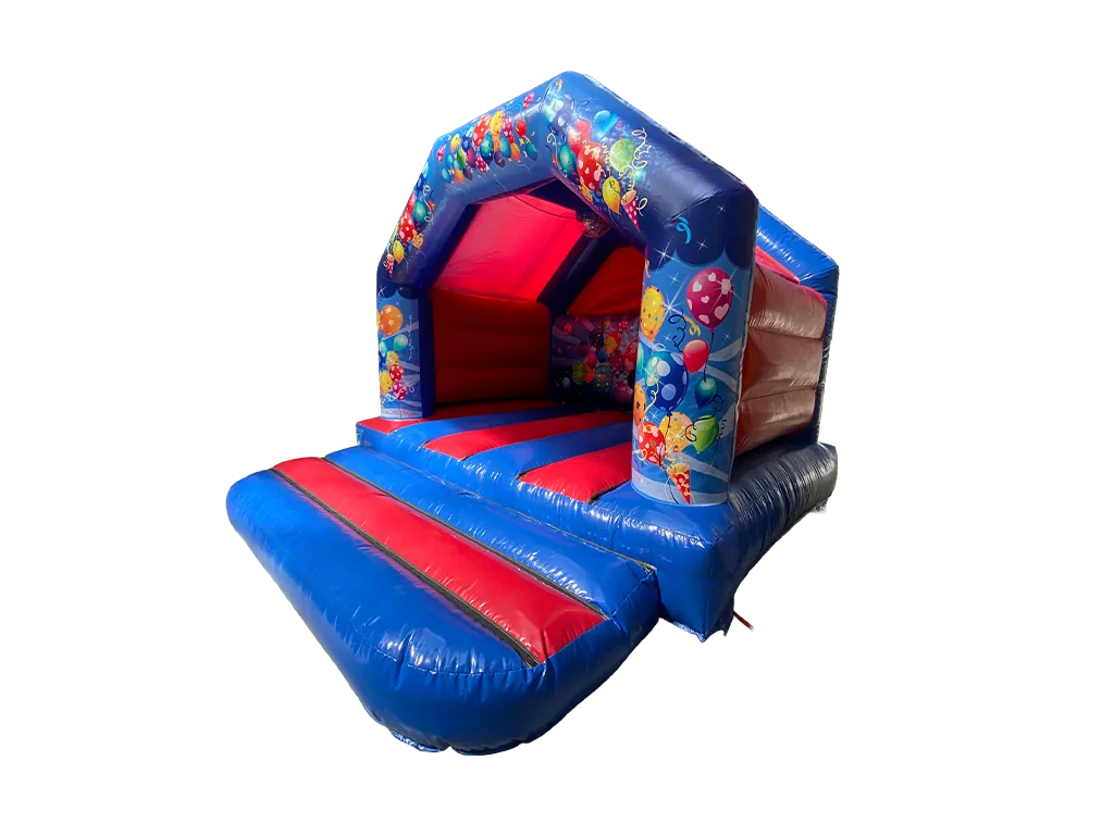 Dmuchaniec rama A Party 3,9 × 3,7 m, niebiesko-czerwony, wersja Disco Ready — zdjęcie 2 z 5