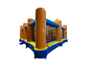 Dmuchany plac zabaw Multiplay z motywem hawajskim 8,1 × 7,4 m — zdjęcie 3 z 5