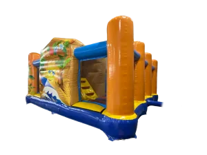 Dmuchany plac zabaw Multiplay z motywem hawajskim 8,1 × 7,4 m — zdjęcie 4 z 5