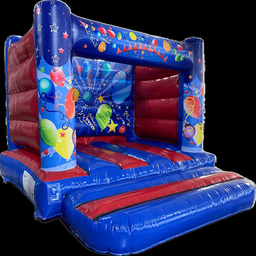 Dmuchaniec rama H Party 3,9 × 3,7 m, niebiesko-czerwony — zdjęcie 2 z 5