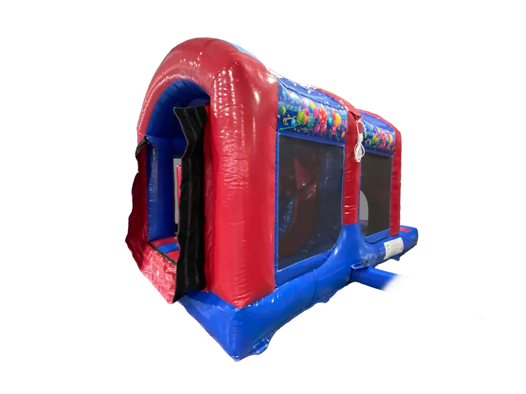 Modułowy tor przeszkód Power Party — sekcja wejściowa 5,3 × 3,4 m, niebiesko-czerwona — zdjęcie 4 z 5