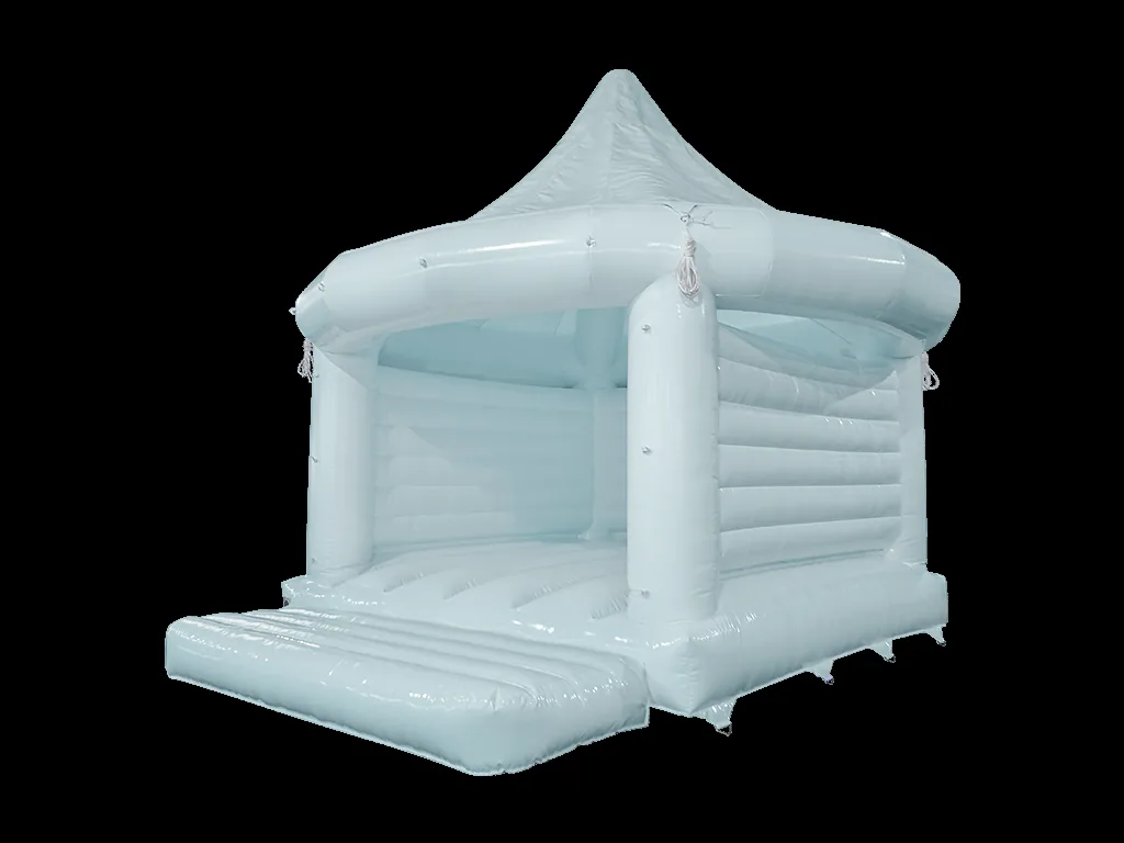 Dmuchaniec Karuzela 6,7 × 6,1 m, pastelowy niebieski, wersja Disco Ready — zdjęcie 2 z 3