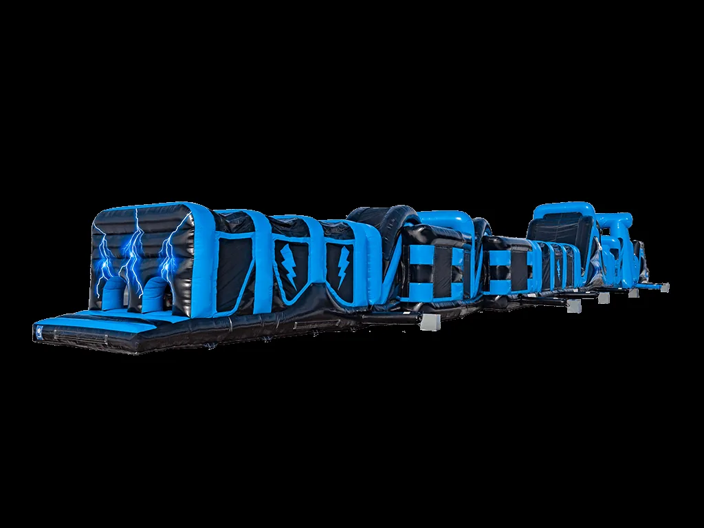 Sześcioczęściowy dmuchany tor przeszkód Lightning Energy Assault 47,45 m — zdjęcie 1 z 5