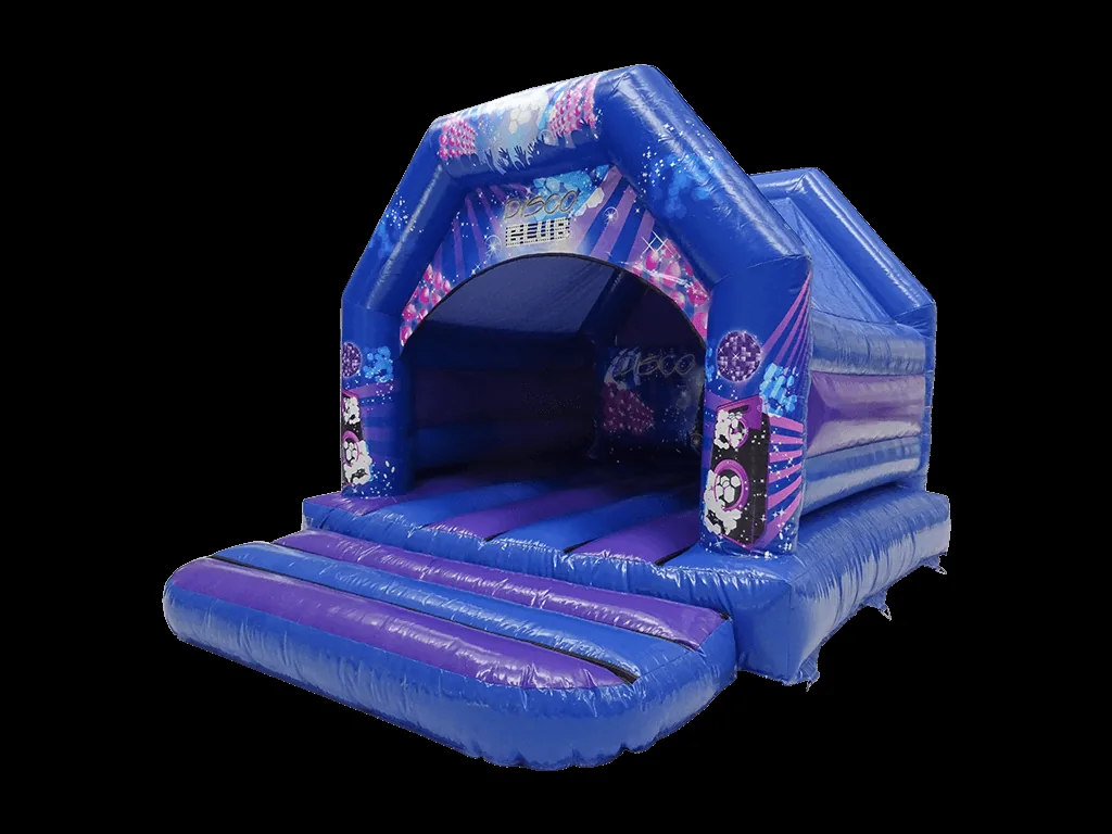 Dmuchaniec rama A Disco z daszkiem 4,8 × 3,7 m, fioletowo-niebieski, wersja Disco Ready — zdjęcie 3 z 6