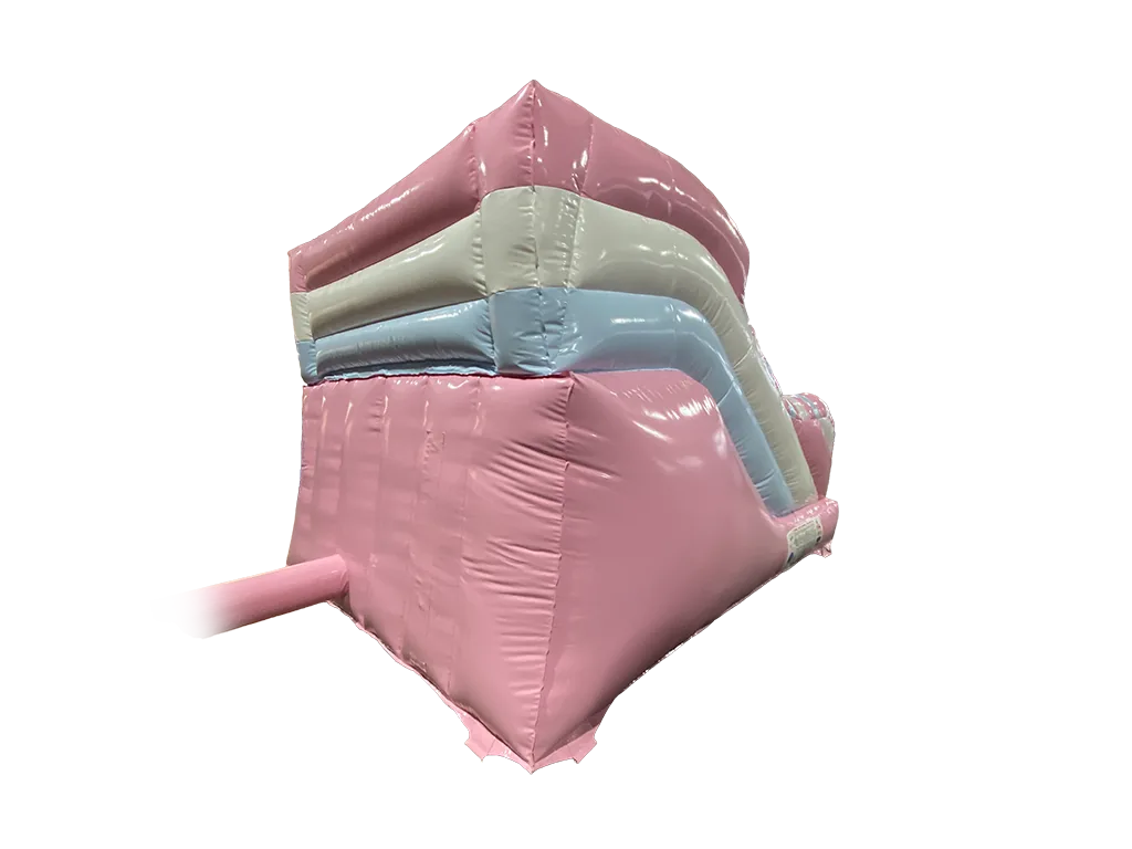 Dmuchana zjeżdżalnia pastelowa wielokolorowa 3,5 × 3,4 m — zdjęcie 2 z 5