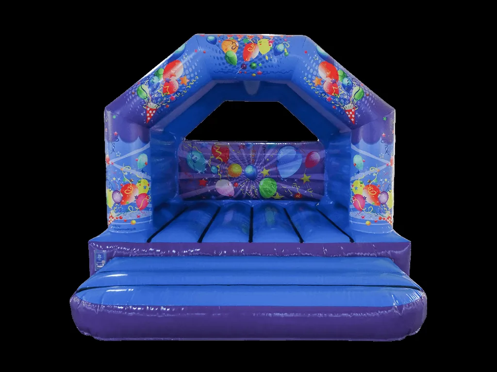 Dmuchaniec rama A Party 3,9 × 3,7 m, niebieski, wersja Disco Ready — zdjęcie 1 z 15