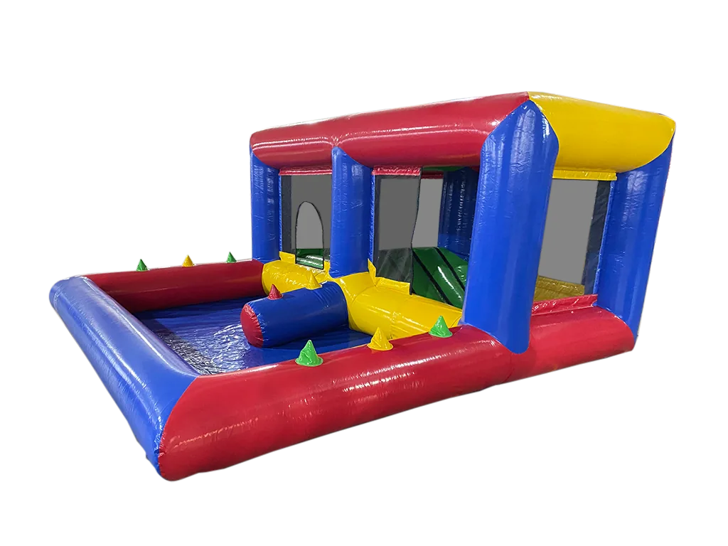 Mini strefa zabaw dla maluchów 4,0 × 4,0 m, wielokolorowa — zdjęcie 1 z 5