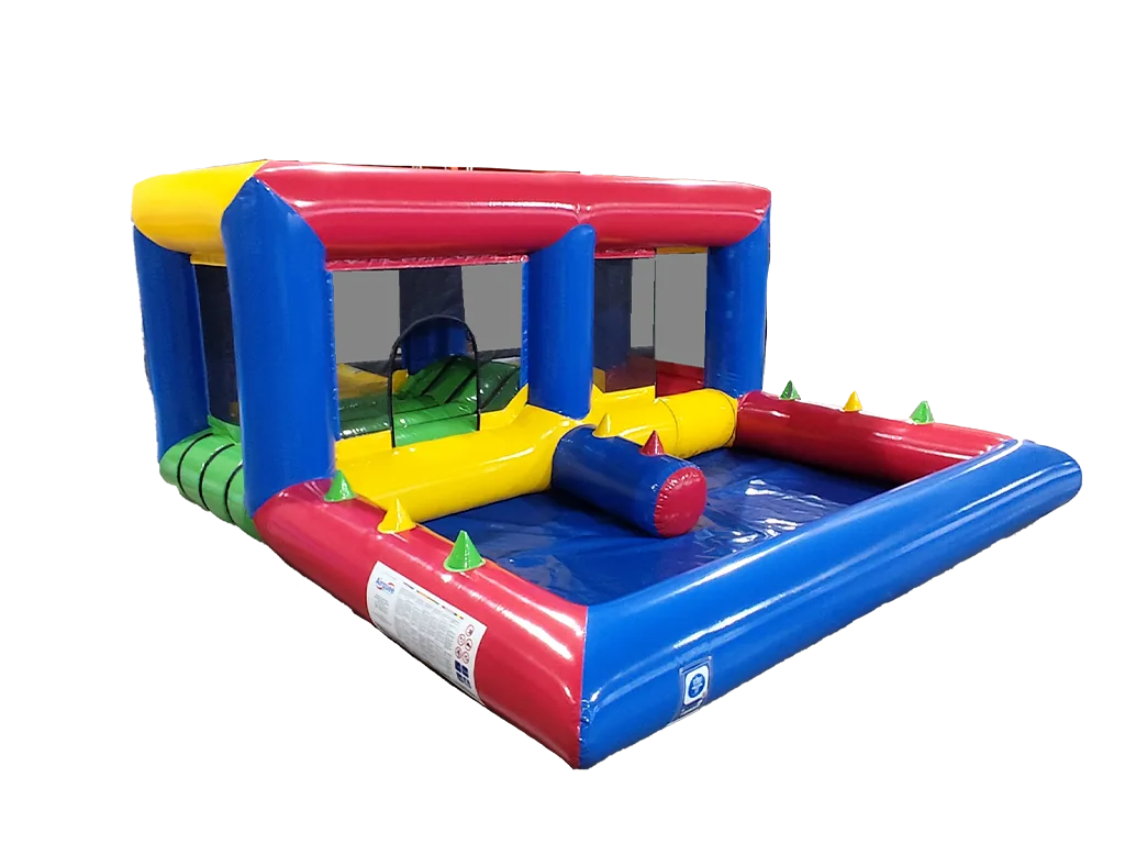 Mini strefa zabaw dla maluchów 4,0 × 4,0 m, wielokolorowa — zdjęcie 2 z 5