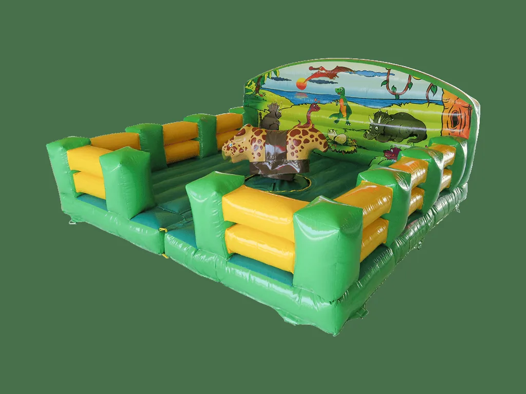 Dmuchany materac do rodeo Dinozaur z maszyną 5,0 × 4,9 m — zdjęcie 1 z 1