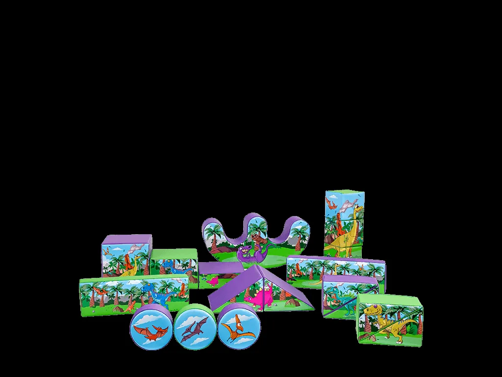 Zestaw soft play Dinozaury, 18 elementów — zdjęcie 1 z 14