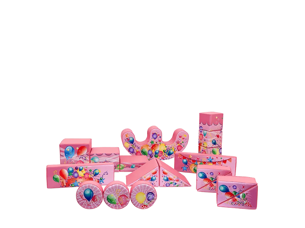 Zestaw soft play Party, 18 elementów, różowy — zdjęcie 1 z 3