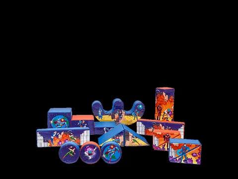 Zestaw soft play Superbohaterowie, 18 elementów