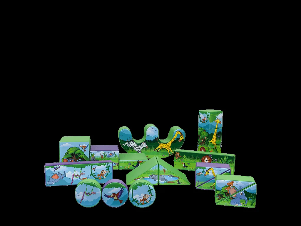 Zestaw soft play Dżungla, 18 elementów — zdjęcie 1 z 3