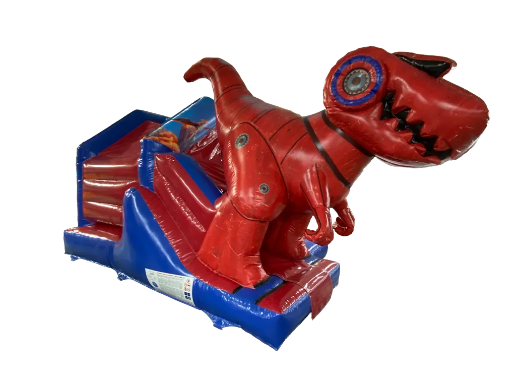 Dmuchaniec kombi 3D Robot dinozaur ze zjeżdżalnią z przodu 4,6 × 3,7 m — zdjęcie 2 z 6