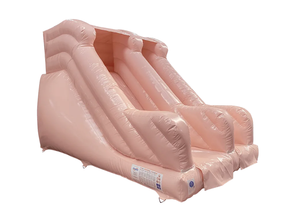 Dmuchana zjeżdżalnia 5,25 × 3,6 m, pastelowa brzoskwiniowa — zdjęcie 5 z 6