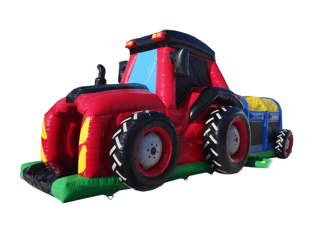 Dwuczęściowy dmuchany tor przeszkód Traktor 13,4 m — zdjęcie 1 z 1
