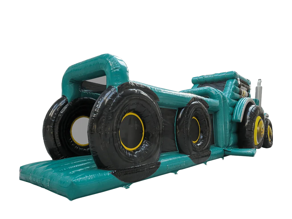 Dwuczęściowy dmuchany tor przeszkód Traktor 17,7 m — zdjęcie 2 z 7