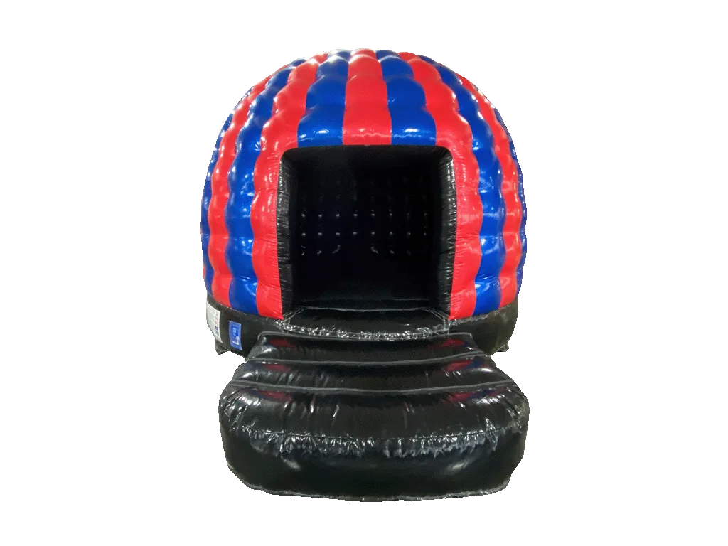 Dmuchana mini kopuła Disco z brokatem 4,8 × 3,8 m, fioletowo-błękitno-różowa, wersja Disco Ready — zdjęcie 2 z 19