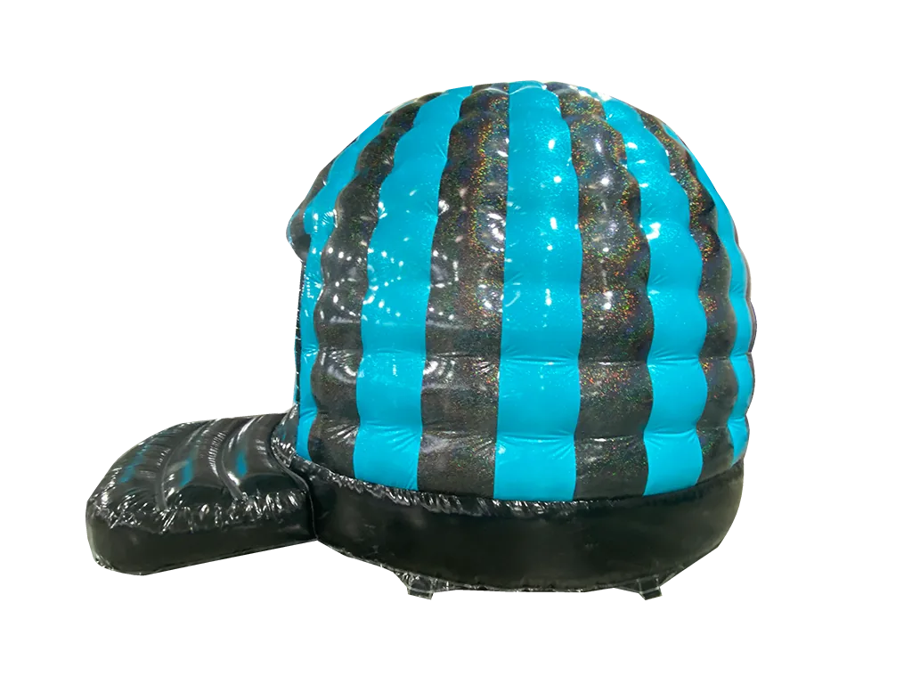 Dmuchana mini kopuła Disco z brokatem 4,8 × 3,8 m, fioletowo-błękitno-różowa, wersja Disco Ready — zdjęcie 9 z 19