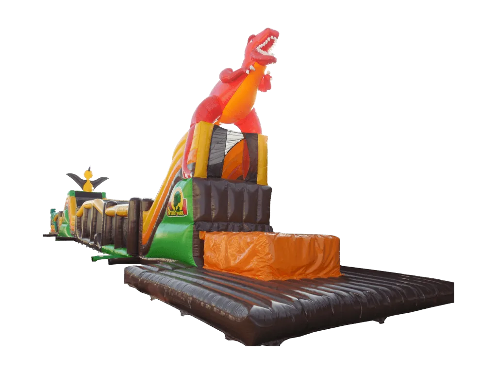 Dmuchany tor przeszkód Dinozaury z base jumpem 45,5 m — zdjęcie 4 z 4