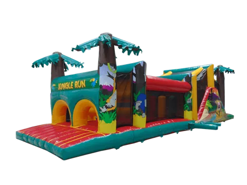 Dwuczęściowy dmuchany tor przeszkód Dżungla 15,1 × 4,3 m