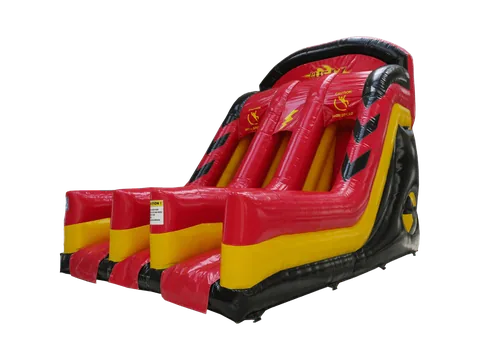 Dwutorowa dmuchana zjeżdżalnia Rush z podestem 3 m, 6,5 × 4,8 m