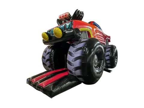 Jednoczęściowy dmuchany tor przeszkód 3D Monster Truck 9,4 × 3,9 m