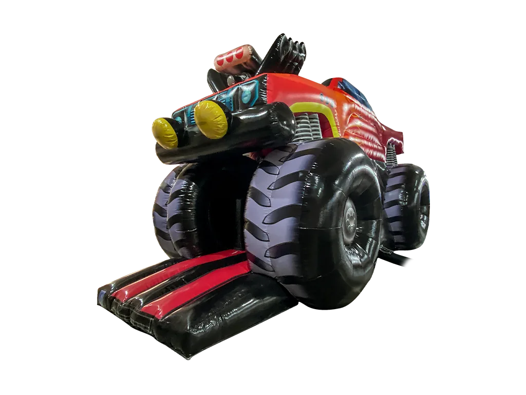 Jednoczęściowy dmuchany tor przeszkód 3D Monster Truck 9,4 × 3,9 m — zdjęcie 1 z 6