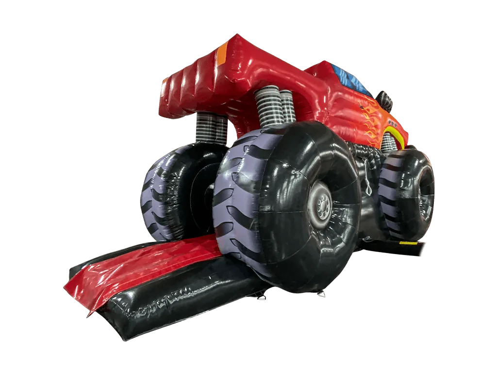 Jednoczęściowy dmuchany tor przeszkód 3D Monster Truck 9,4 × 3,9 m — zdjęcie 4 z 6