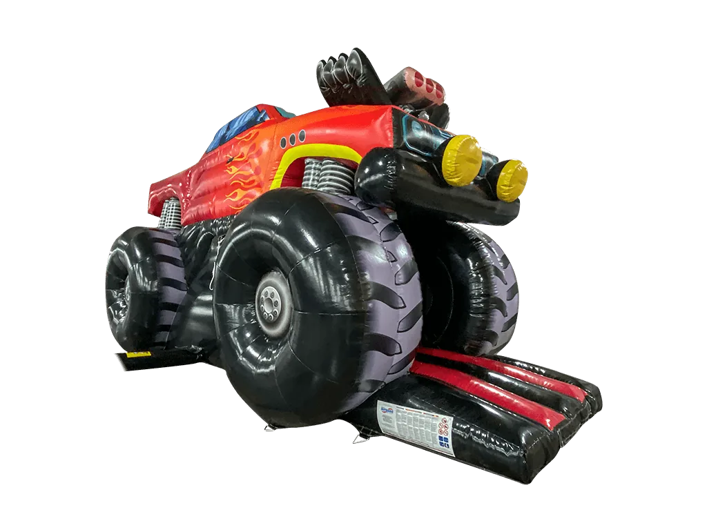 Jednoczęściowy dmuchany tor przeszkód 3D Monster Truck 9,4 × 3,9 m — zdjęcie 5 z 6
