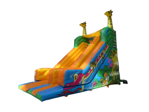 Dmuchana zjeżdżalnia Żyrafa Jungle z podestem 4 m, 8,85 × 4,95 m