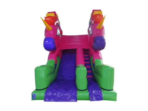 Dmuchana zjeżdżalnia 3D Jednorożec z podestem 3 m, 6,15 × 3,65 m