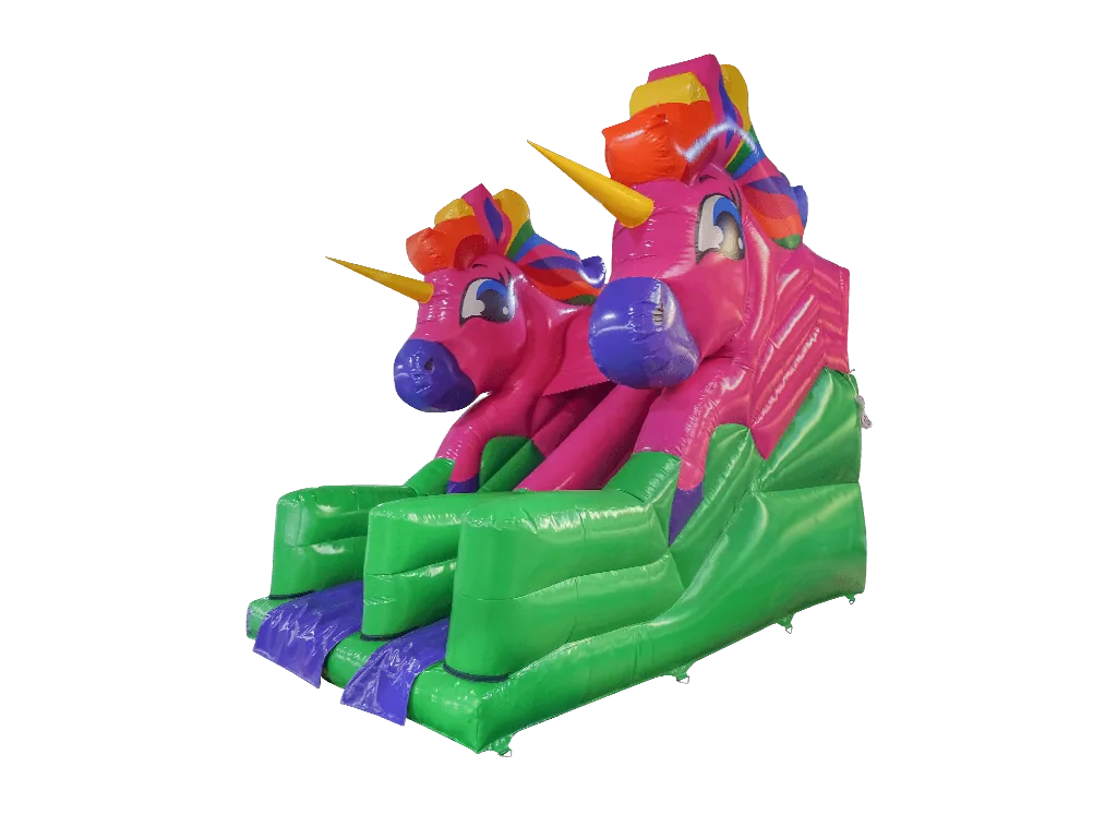 Dmuchana zjeżdżalnia 3D Jednorożec z podestem 3 m, 6,15 × 3,65 m — zdjęcie 2 z 5