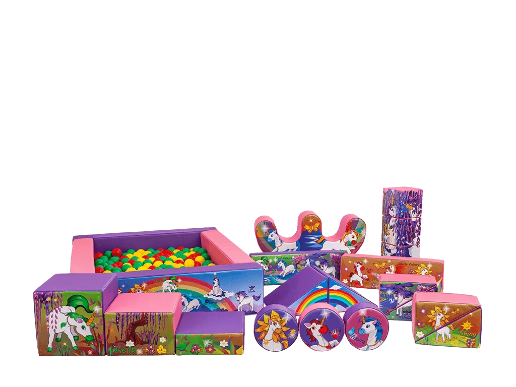 Zestaw soft play Jednorożec, 19 elementów — zdjęcie 1 z 20