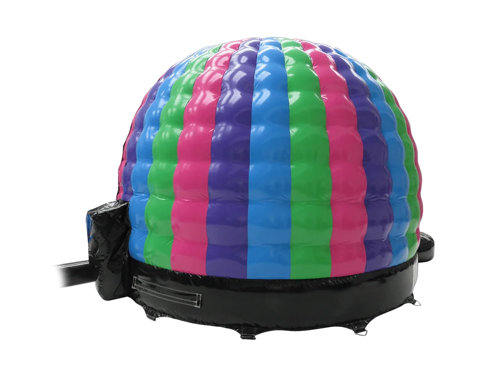 Dmuchana mini kopuła Disco 4,7 × 3,8 m, wielokolorowa, wersja Disco Ready — zdjęcie 3 z 6