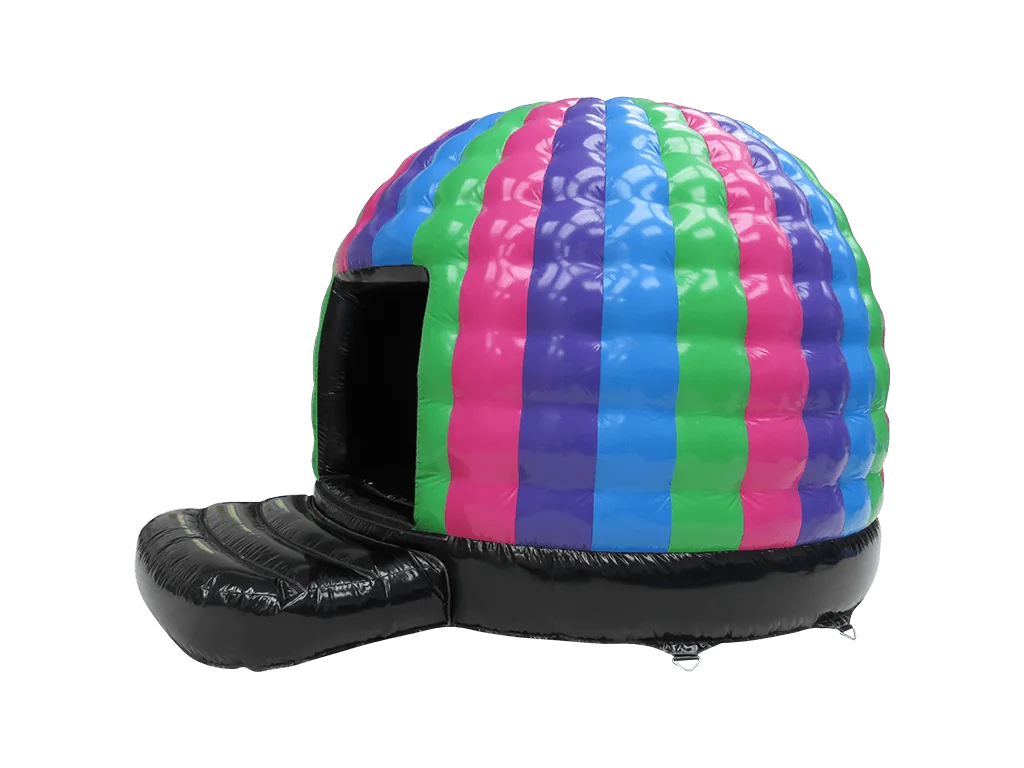 Dmuchana mini kopuła Disco 4,7 × 3,8 m, wielokolorowa, wersja Disco Ready — zdjęcie 6 z 6