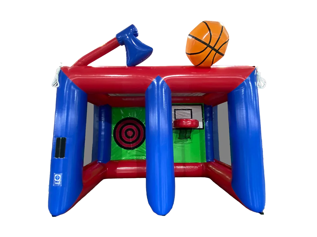 Dmuchana gra sportowa 2 w 1: rzutki i kosz 2,5 × 4,4 m — zdjęcie 1 z 6