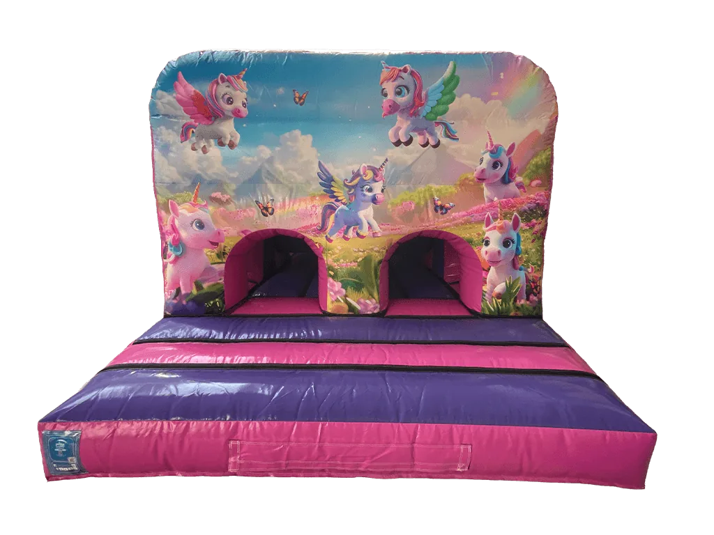 Jednoczęściowy tor przeszkód z motywem jednorożca 10,0 × 3,3 m — zdjęcie 2 z 6