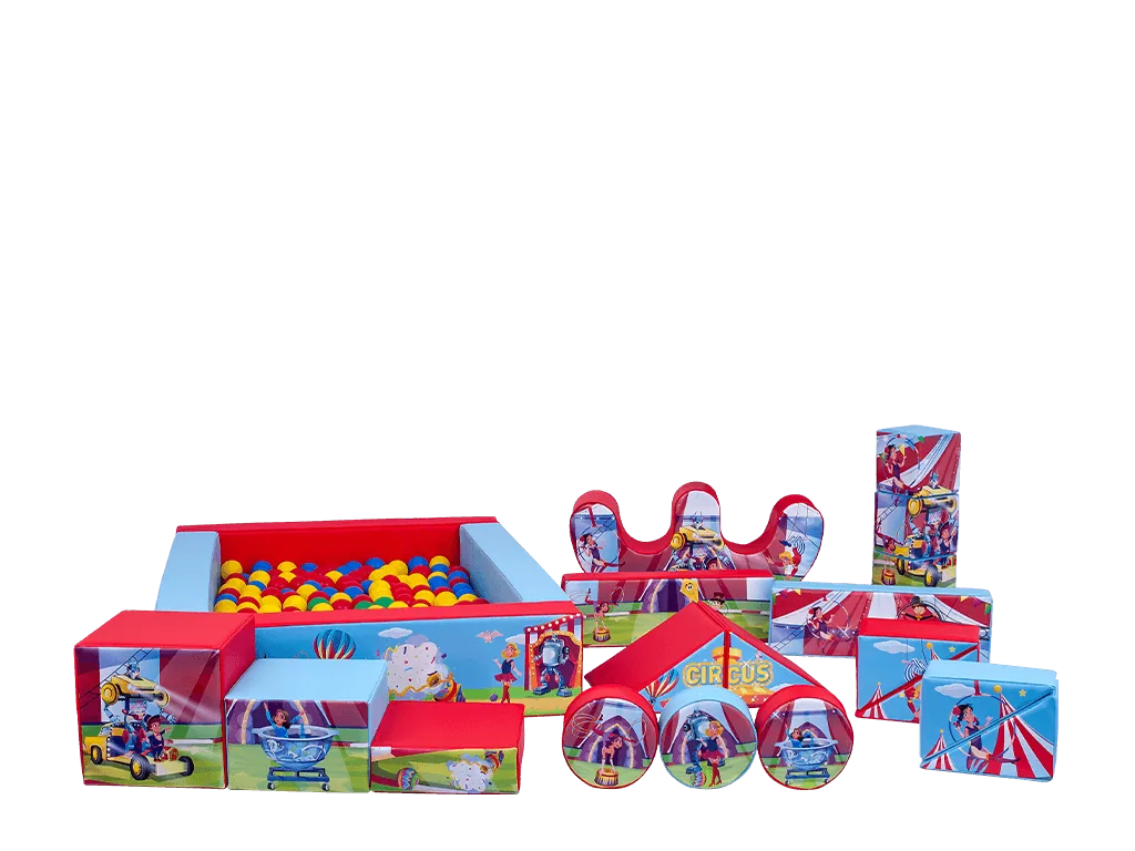 Zestaw soft play Cyrk, 19 elementów — zdjęcie 1 z 22