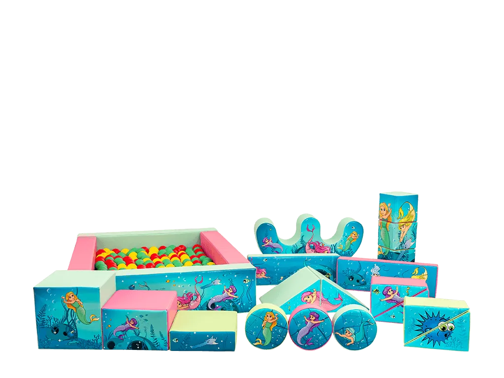 Zestaw soft play Syrenka, 19 elementów — zdjęcie 1 z 20