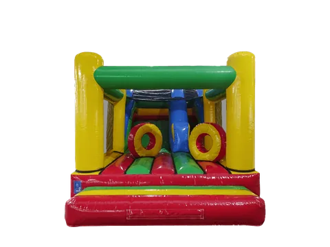 Dmuchane centrum zabaw Multiplay 7,6 × 4,1 m, wielokolorowe