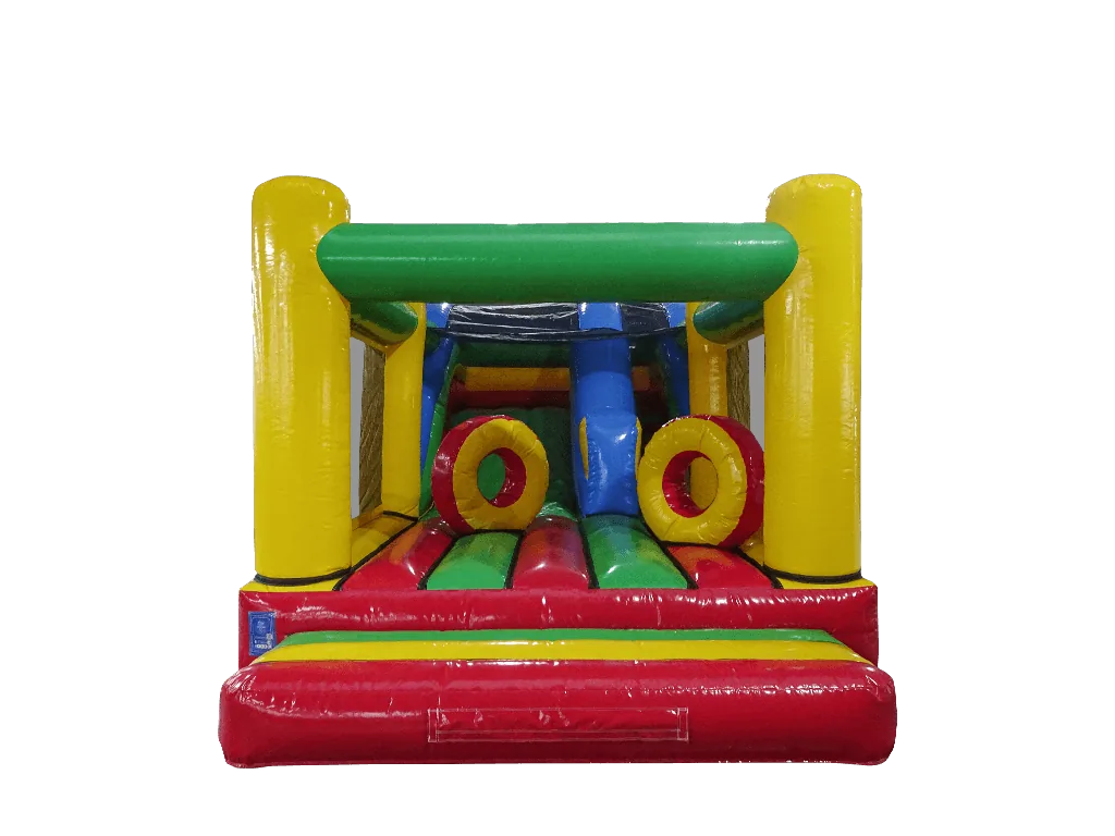 Dmuchane centrum zabaw Multiplay 7,6 × 4,1 m, wielokolorowe — zdjęcie 1 z 5