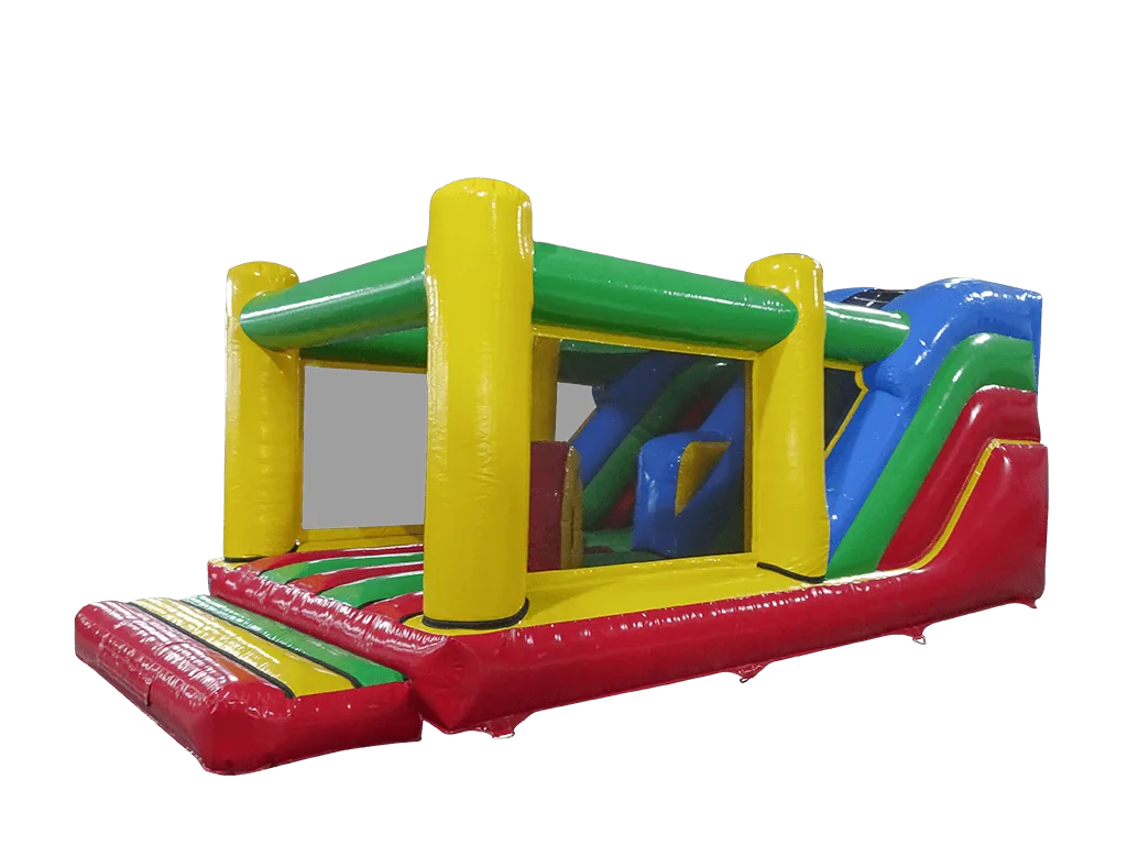 Dmuchane centrum zabaw Multiplay 7,6 × 4,1 m, wielokolorowe — zdjęcie 2 z 5