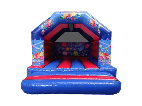 Dmuchaniec Party rama A 4,7 × 3,65 m, niebiesko-czerwony